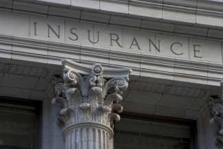 Insurance company building pillar Insurance company pillar